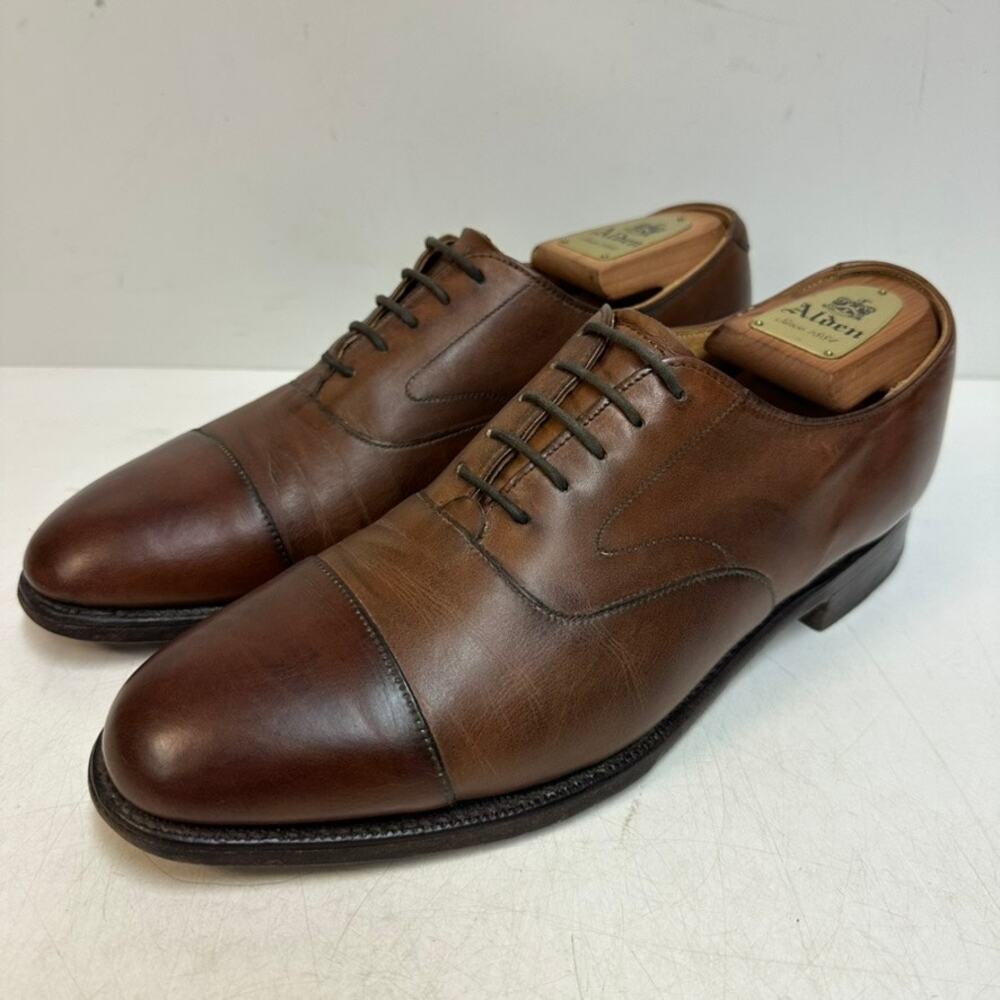 VGUC Cheaney x Cole Haan Brown Oxford Cap Toe Bench Made in England 9 B